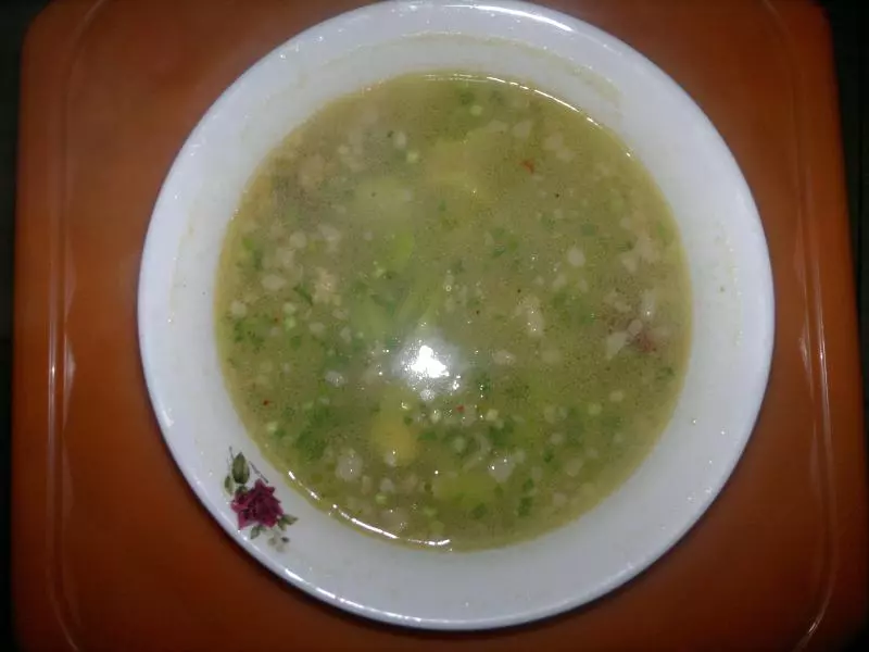 肉沫蠶豆湯
