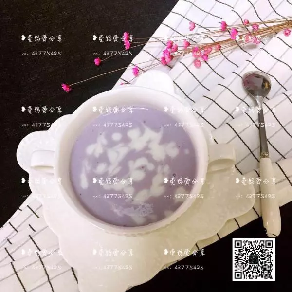 輔食分享：奶香紫薯米糊