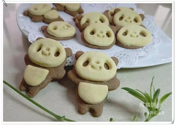 超萌的熊貓餅乾