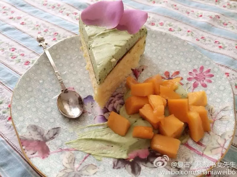 抹茶玫瑰香~日式輕乳酪