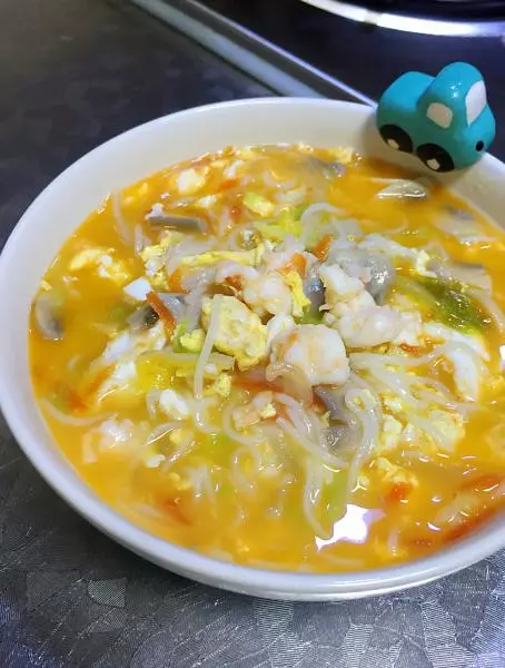 雞蛋蝦仁蔬菜面-兒童餐