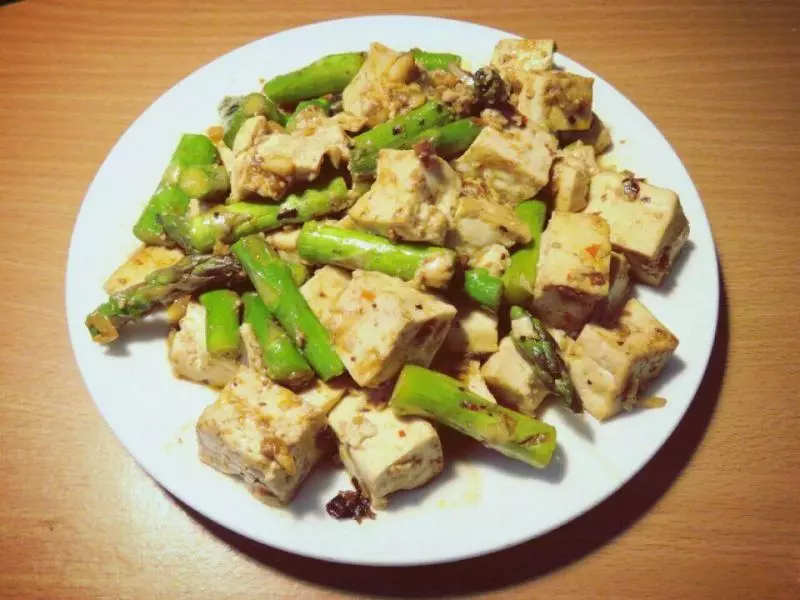 豆豉蘆筍豆腐