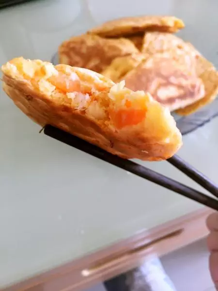 胡蘿蔔蔥香蝦餅