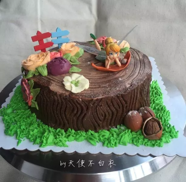 森林仙子樹樁蛋糕