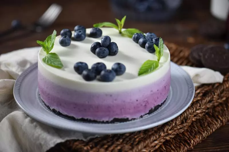 漸變藍莓凍芝士蛋糕