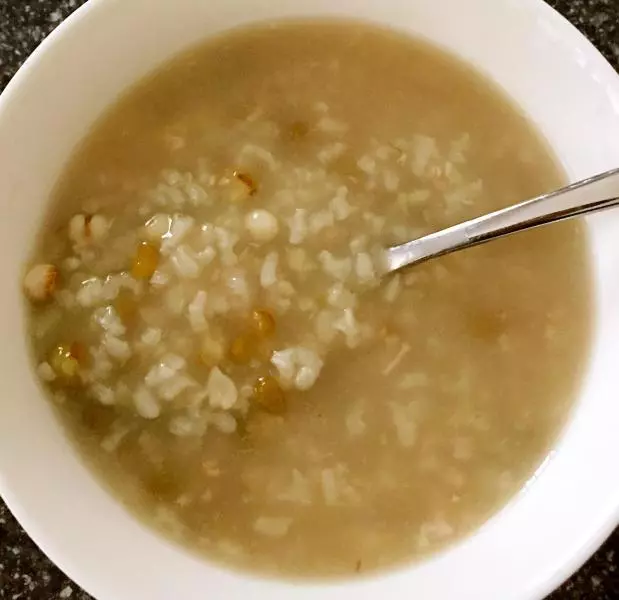 川貝綠豆薏米雞絲粥
