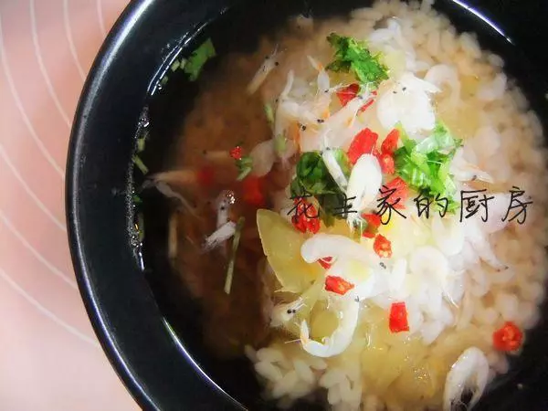 中式蝦皮鹹菜丁水泡飯