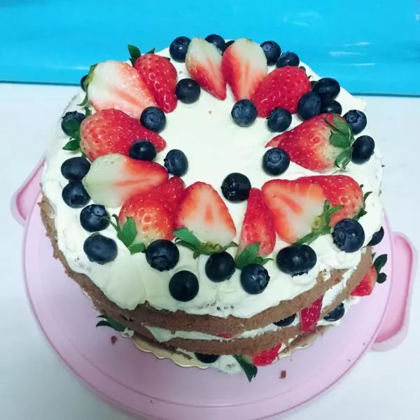草莓可可裸蛋糕