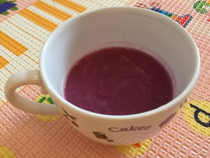 6月齡寶寶輔食-紫甘藍蘋果泥