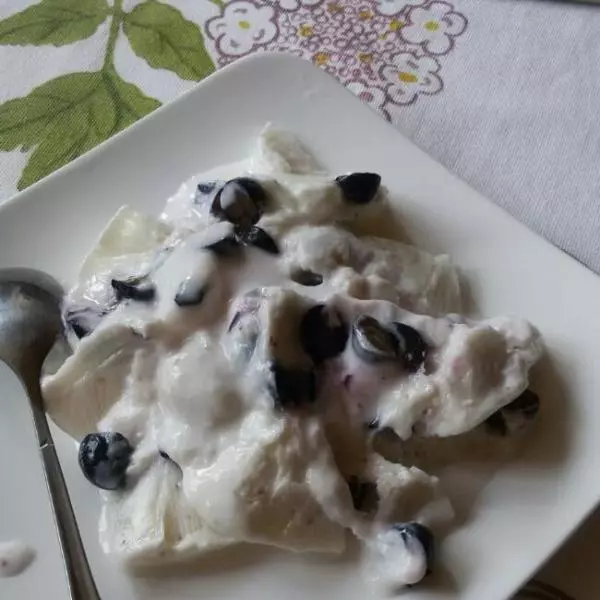 自製健康藍莓凍酸奶