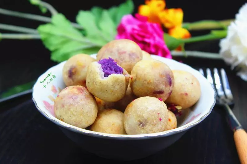 紫薯芋頭丸子