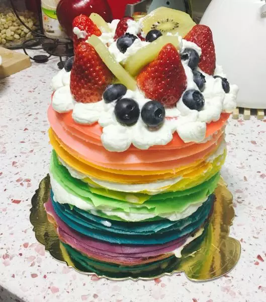 彩虹千層水果蛋糕J_小蔥&#39;S