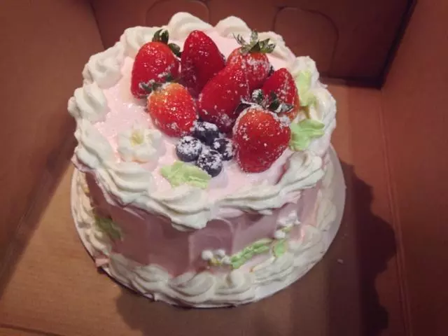 小清新草莓蛋糕