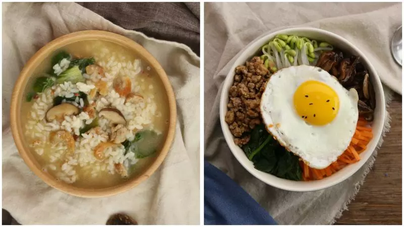 蔬菜泡飯&amp;韓式拌飯｜太陽貓早餐