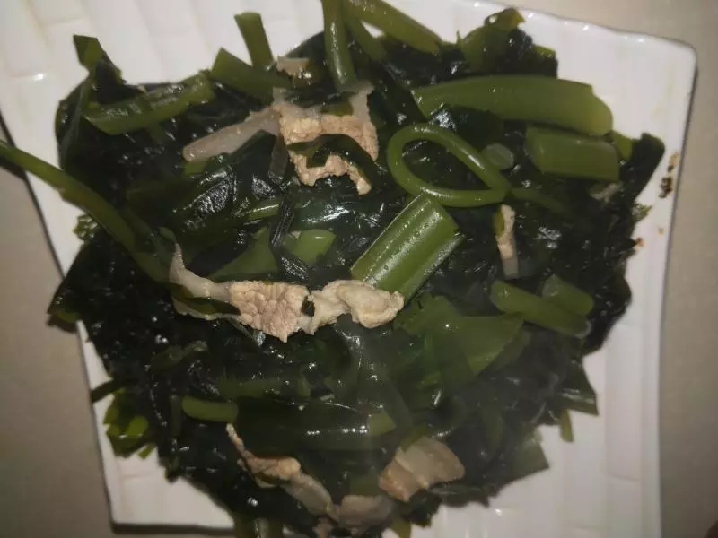 海芥菜炒五花肉