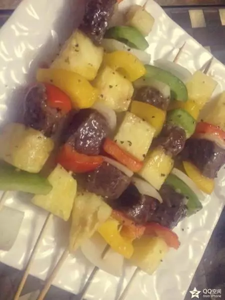 菠蘿彩椒牛肉串（烤箱）