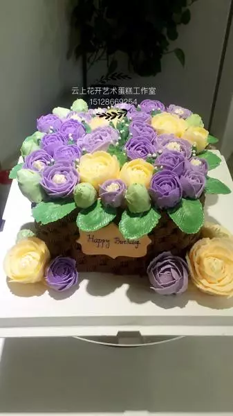 花籃裱花蛋糕