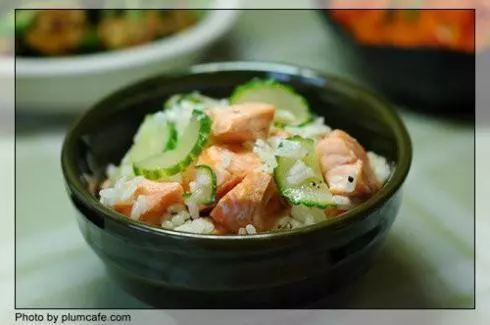 三文魚黃瓜燴飯