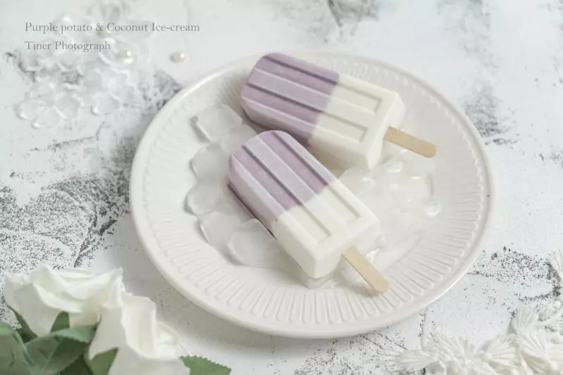 椰香紫薯雙拼雪糕