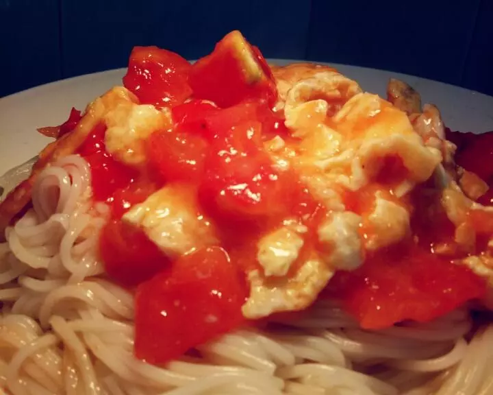 西紅柿雞蛋打滷面 超快手早餐