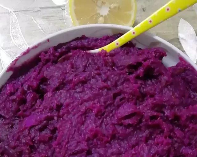 檸檬紫薯泥