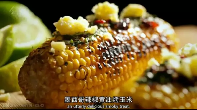 戈登拉姆齊100道進階菜譜——墨西哥辣椒黃油烤玉米。