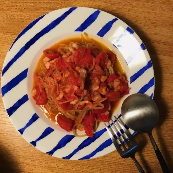 意式茄汁海鮮西葫蘆面