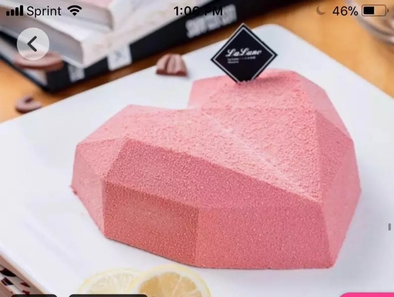 3D鑽石樹莓慕斯蛋糕