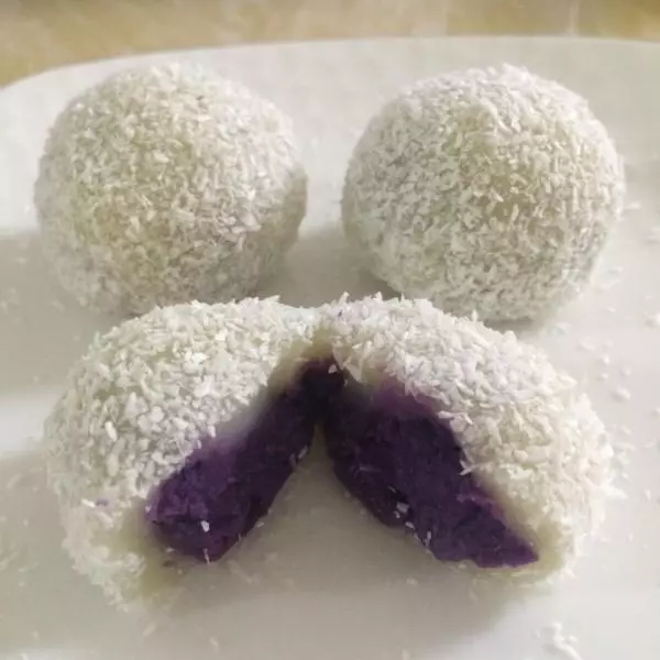 紫薯糯米糍（零失敗，餡料可以換成其他的）