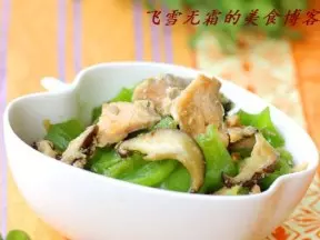 青椒炒三文魚片