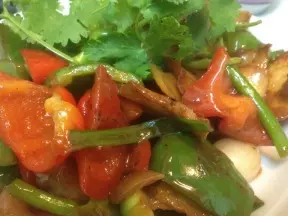 菜椒炒魚片