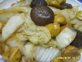 冬菇板栗燒白菜