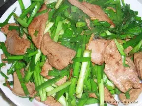豬肝炒韭菜