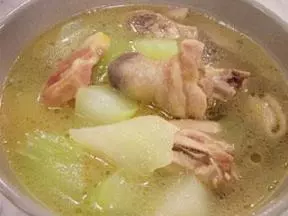 菜心雞肉湯