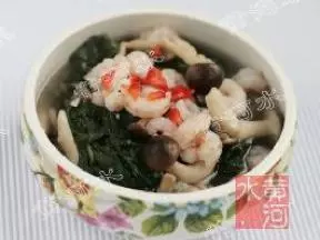 虾仁鸡汤煮红薯叶