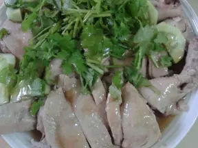 白切鸡腿+油饭