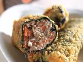炸鲜虾豆腐紫菜卷