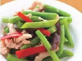 四季豆炒肉丝