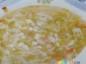 绿叶豆腐汤