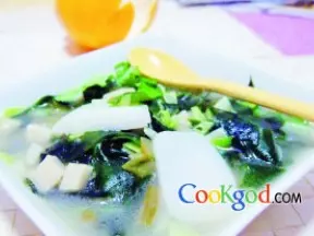 青菜海带年糕汤&韩式年糕汤