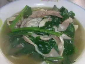 菠菜平菇豬肝湯