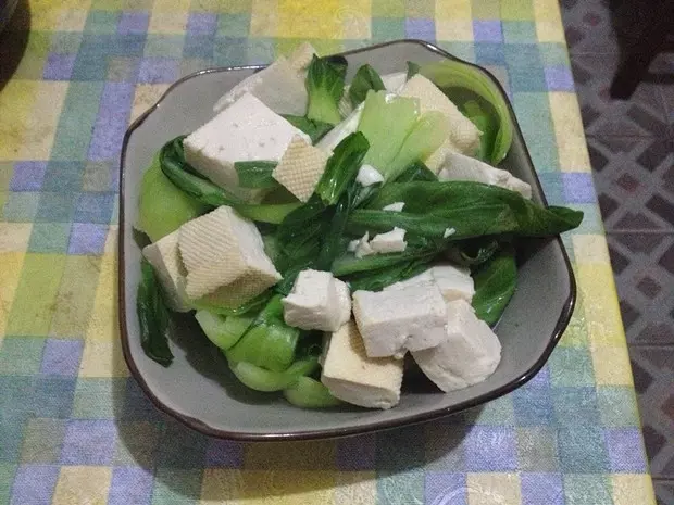 【无油素斋】青菜豆腐