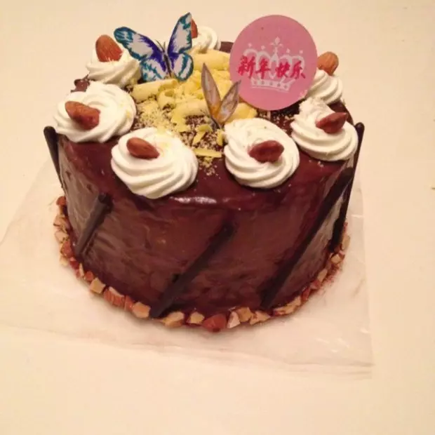 #全民美食汇,一起过新年#大杏仁巧克力蛋糕