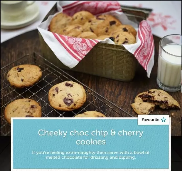 巧克力樱桃黄油曲奇饼干cheeky choc chip &amp; cherry cookies