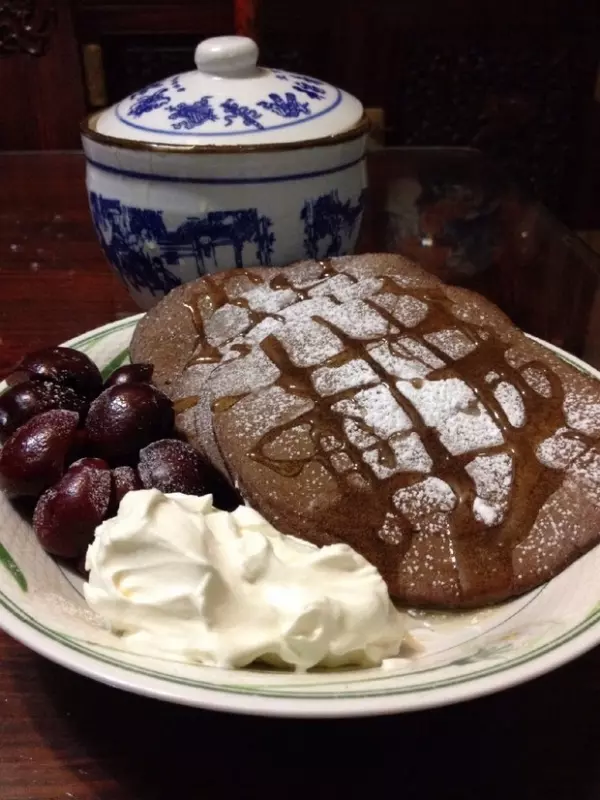 随意的巧克力松饼 chocolate pancake