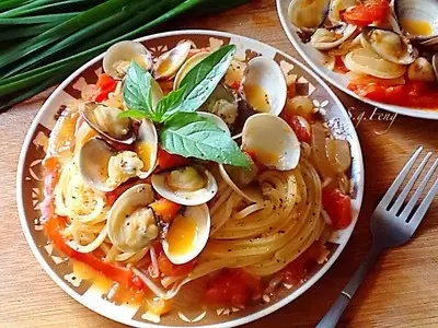 蕃茄蛤蛎意大利面－超厉害的一道菜