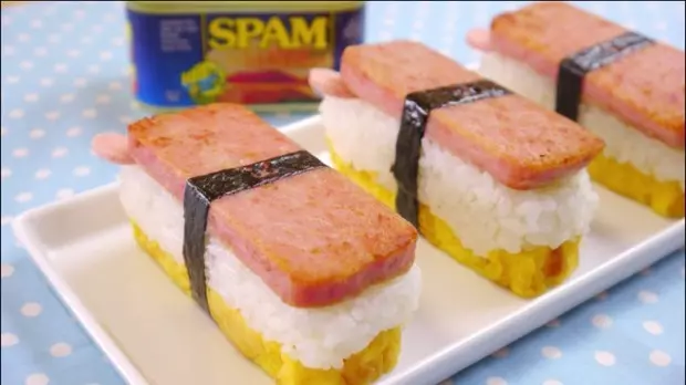 Spam Sushi Masubi 午餐肉甜蛋壽司 by あっ、 妄想グルメだ!