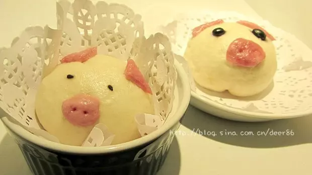 猪头豆沙包——可爱的小猪包