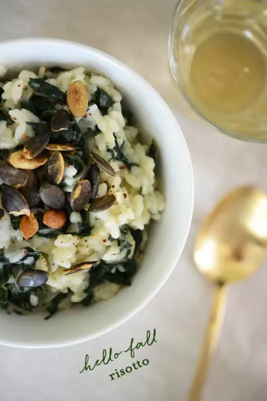 意式甘蓝南瓜子烩饭 Tuscan Kale And Pumpkin Seed Risotto