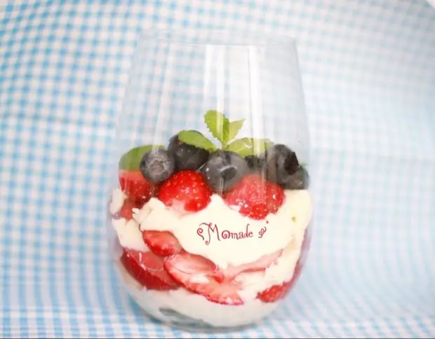 低卡--草莓蓝莓芝士松糕杯 （伪）Trifle